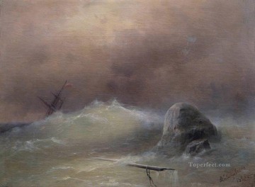  1887 Works - stormy sea 1887 Romantic Ivan Aivazovsky Russian